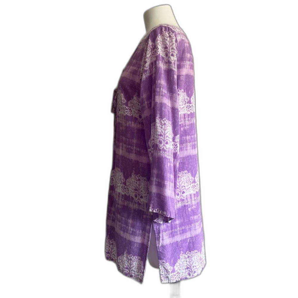 Margaritaville Batik Lace Rayon Purple Swim Cover Up Tunic L Large - Picture 5 of 11